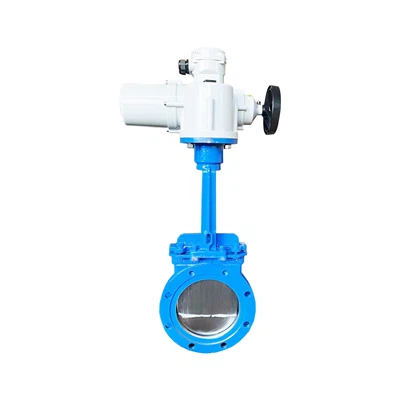 電気アクチュエータナイフゲートバルブ